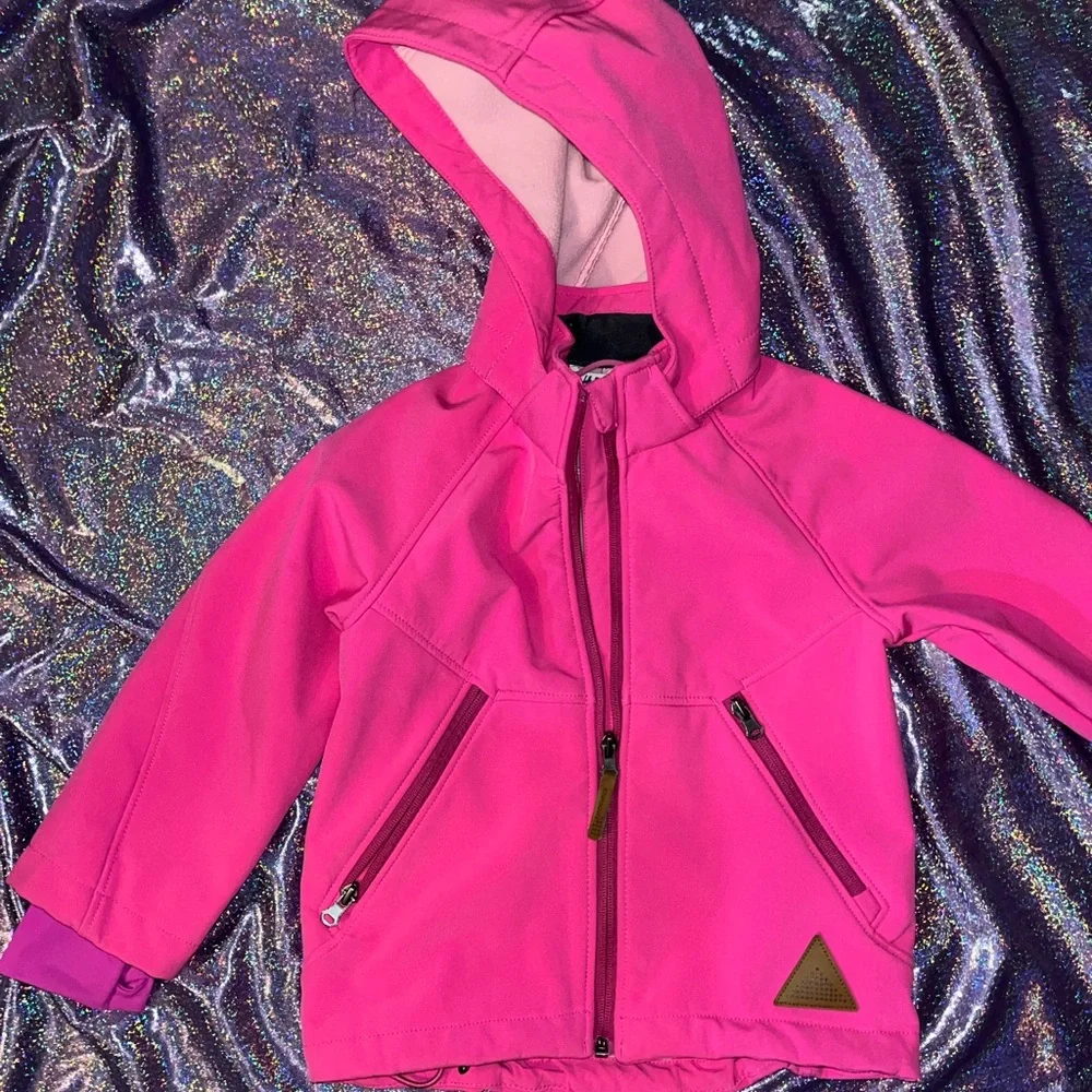 Girls pink waterproof H&M jacket